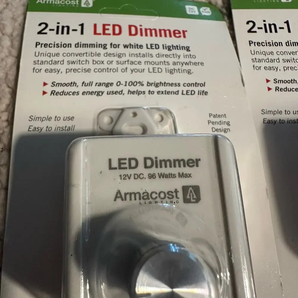 LED Tape Lighting 12', LED Power Supply, 2 in 1 LED Dimmer TWO PKG of EACH READ
